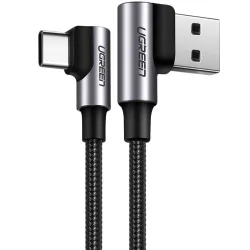 Cavo Dati e Ricarica USB-A - USB-C UGREEN US176 Angled, 18W, 2m, Nero