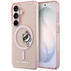Custodia MagSafe per Samsung Galaxy S26 S942, Karl Lagerfeld, IML Choupette Peekaboo Logo, Rosa