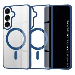 Custodia MagSafe per Samsung Galaxy S26 Plus S947, Techsuit, Pro, Blu