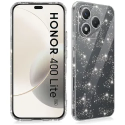 Custodia per Honor 400 Lite, Techsuit, SparkleSkin, Trasparente