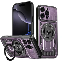 Custodia per Apple iPhone 16 Pro, Techsuit, RuggedCam, Viola