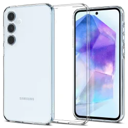 Custodia per Samsung Galaxy A55 5G A556, Spigen, Liquid Crystal, Trasparente ACS07537