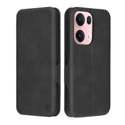 Custodia per Oppo Reno13 Pro, Techsuit, Safe Wallet Plus, Nera