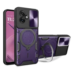 Custodia per Motorola Moto G55, Techsuit, CamGuard Pro, Viola