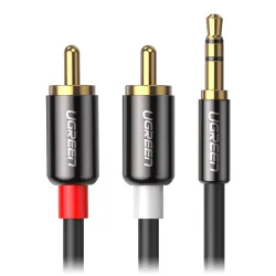 Cavo Audio 3.5mm - 2 x RCA UGREEN AV116, 3m, Nero
