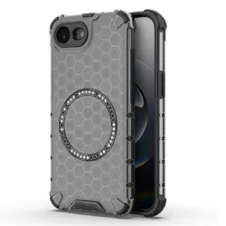 Custodia MagSafe per Apple iPhone 17e / 16e, Techsuit, HoneyComb Shield, Nera