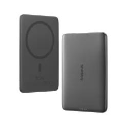 Batteria Esterna Wireless Baseus PicoGo AM41, 5000mAh, 20W, PD + FQI, 1 x QI - 1 x USB-C, Nera P1007680C123-00