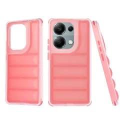 Custodia per Xiaomi Redmi Note 13 Pro 4G / Poco M6 Pro 4G, Techsuit, Wave Shield, Rossa