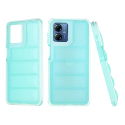 Custodia per Motorola Moto G14, Techsuit, Wave Shield, Turchese