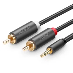 Cavo Audio 3.5mm - 2 x RCA UGREEN AV102, 2m, Nero