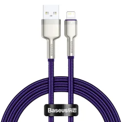 Cavo Dati e Ricarica USB-A - Lightning Baseus Cafule Metal Series, 18W, 1m, Viola CALJK-A05
