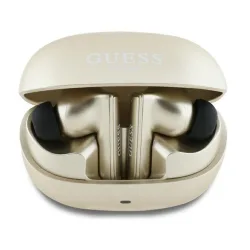 Auricolari Bluetooth Guess Capsule con Logo Stampato, TWS, ANC, Dorato