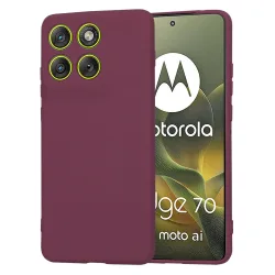 Custodia per Motorola Edge 70, Techsuit, SoftFlex, Ciliegia