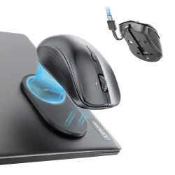 Mouse Wireless ESR MagMouse, 800DPI - 4800DPI, BT / Wi-Fi, Grigio