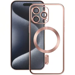 Custodia MagSafe per Samsung Galaxy S24 Ultra S928, Vmax, placcatura, oro rosa