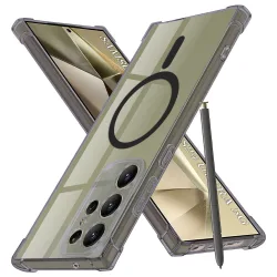 Custodia MagSafe per Samsung Galaxy S24 Ultra S928, Techsuit, Shockproof Clear, Fumè