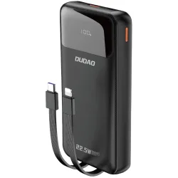 Batteria Esterna Dudao K15Pro, 20000mAh, 22.5W, QC + PD, 1 x Lightning - 1 x USB-A - 2 x USB-C, Nera