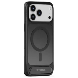 Custodia MagSafe per Apple iPhone 17 Pro Max, Torras, Pstand, Nera