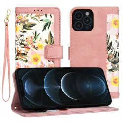 Custodia per Apple iPhone 12 Pro Max, Techsuit, FlipCraft, Rosa