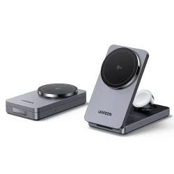 Caricabatterie Wireless UGREEN W707 3in1, 25W, 1.67A, Grigio