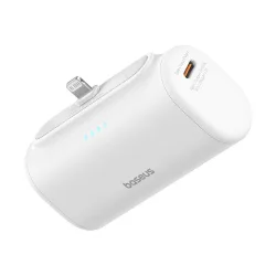 Batteria Esterna Baseus Compact, 5000mAh, 20W, PD, 1 x Lightning - 1 x USB-C, Bianca P10068307213-00
