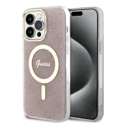 Custodia MagSafe per Apple iPhone 15 Pro, Guess, IML 4G, Rosa