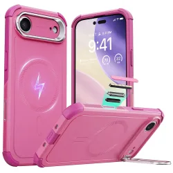 Custodia MagSafe per Apple iPhone 17 Air, ESR, Cyber Armor Kickstand, Rosa
