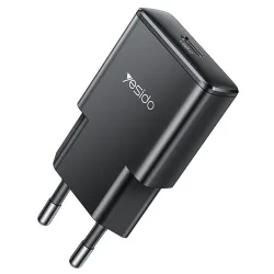 Caricabatterie Rete Yesido YC74, 30W, 3A, 1 x USB-C, Nero