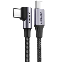 Cavo dati e ricarica USB-C - USB-C UGREEN US255 USB-C angolato, 60W, 2m, grigio
