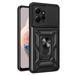 Custodia per Xiaomi Redmi Note 12 4G, Techsuit, CamShield, Nera