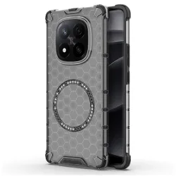 Custodia MagSafe per Xiaomi Redmi Note 14 Pro+ 5G, Techsuit, HoneyComb Shield, Nera