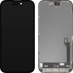Display con Touchscreen MP compatibile con Apple iPhone 16, con Cornice, Versione Premium Soft OLED FHD Diagnostico, Nero