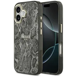 Custodia MagSafe per Apple iPhone 17, Guess, Python Pattern, Nera