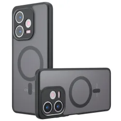 Custodia MagSafe per Oppo A5 Pro 4G / A5 Pro, Techsuit, PureFrost, Nero Satinato
