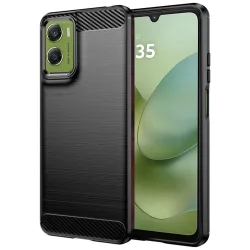 Custodia per Motorola Moto G06 Power / G06, Techsuit, Carbonio, Nera