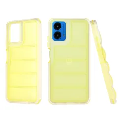 Custodia per Motorola Moto G45 / G34, Techsuit, Wave Shield, Gialla