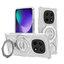Custodia per Xiaomi Poco M8 / Redmi Note 15 5G, Techsuit, Carbon Shield Pro, Bianca