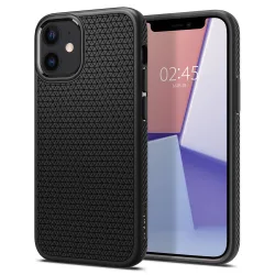 Custodia per Apple iPhone 12 / 12 Pro, Spigen, Liquid Air, Nera ACS01701