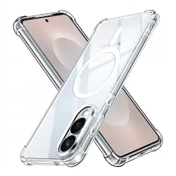 Custodia MagSafe per Samsung Galaxy S25 Edge S937, Techsuit, Antiurto, Trasparente