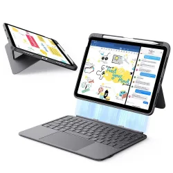 Custodia con Tastiera per Apple iPad (2025) / (2022), ESR, Flex, Grigio
