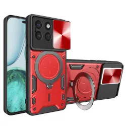 Custodia per Honor X8c, Techsuit, CamGuard Pro, Rossa
