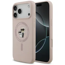 Custodia MagSafe per Apple iPhone 17 Pro Max, Karl Lagerfeld, Ring Karl & Choupette, Rosa