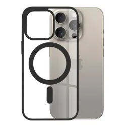 Custodia MagSafe per Apple iPhone 15 Pro Max, Techsuit, Pro, Nera