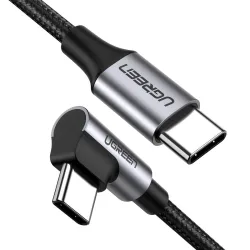 Cavo Dati e Ricarica USB-C - USB-C UGREEN US255 Angled, 60W, 3m, Grigio