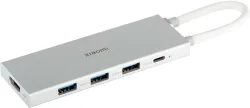 Hub USB-C Xiaomi, 3 x USB-A 3.0 - 1 x USB-C - 1 x HDMI, Bianco BHR8804GL