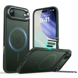Custodia MagSafe per Apple iPhone 17 Air, ESR, Classic Hybrid Kickstand, Verde Satinato