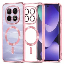 Custodia MagSafe per Xiaomi Poco M8 / Redmi Note 15 5G / Note 15 4G, Techsuit, Luxury Crystal, Rosa