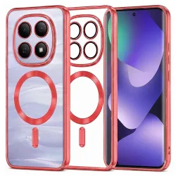 Custodia MagSafe per Xiaomi Poco M8 / Redmi Note 15 5G / Note 15 4G, Techsuit, Luxury Crystal, Rossa