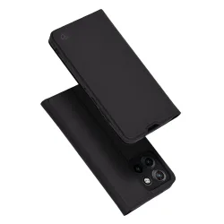 Custodia per Motorola Edge 50 Neo, Techsuit, Magskin Book, Nera
