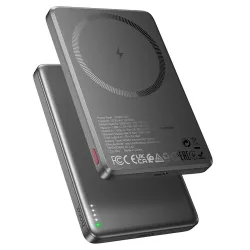 Batteria Esterna Wireless HOCO Q26, 5000mAh, 20W, PD + FQI, 1 x QI - 1 x USB-C, Grigio